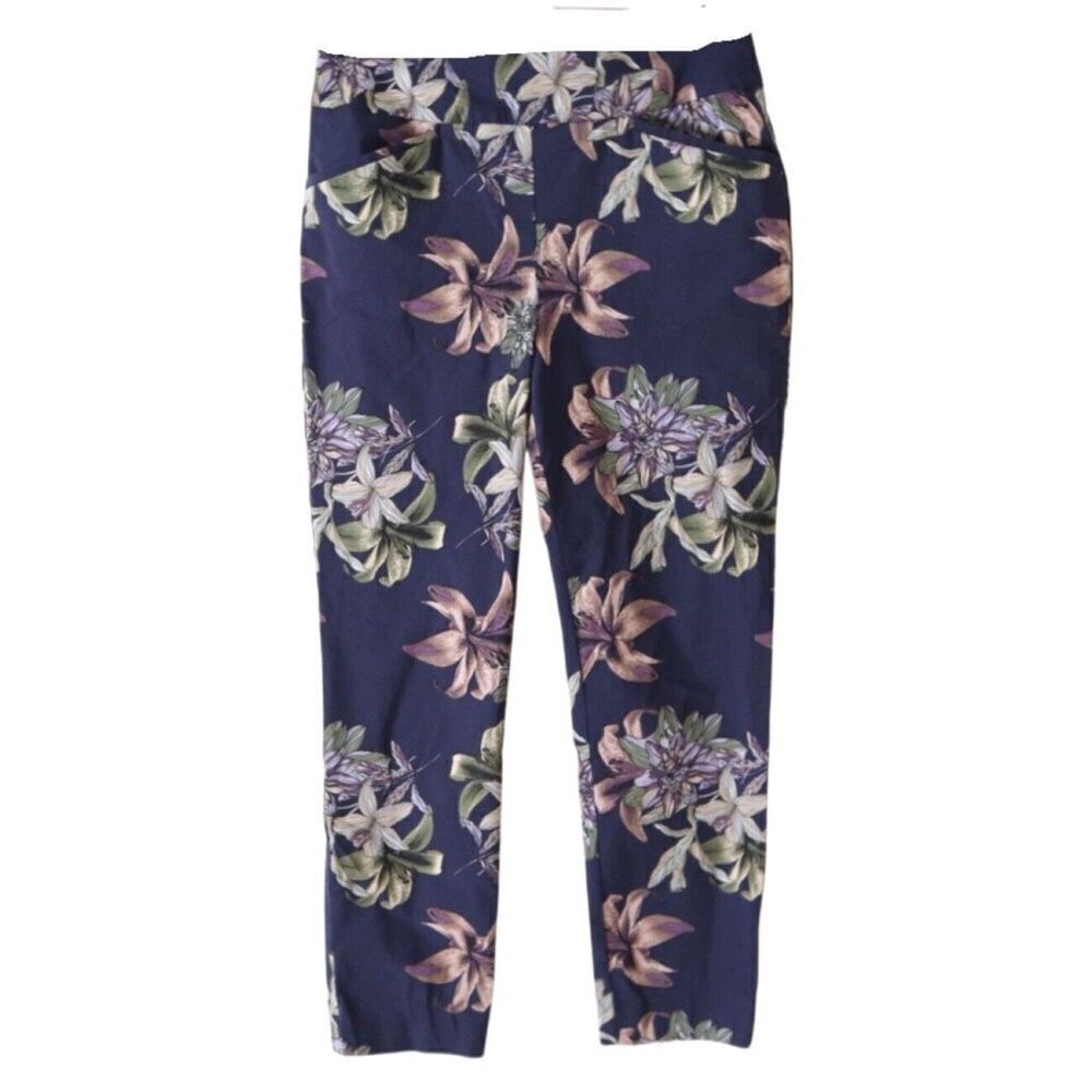 New! Perfect Stretch by Chico’s Geo Mix Josie Slim Ankle Pants Sz L